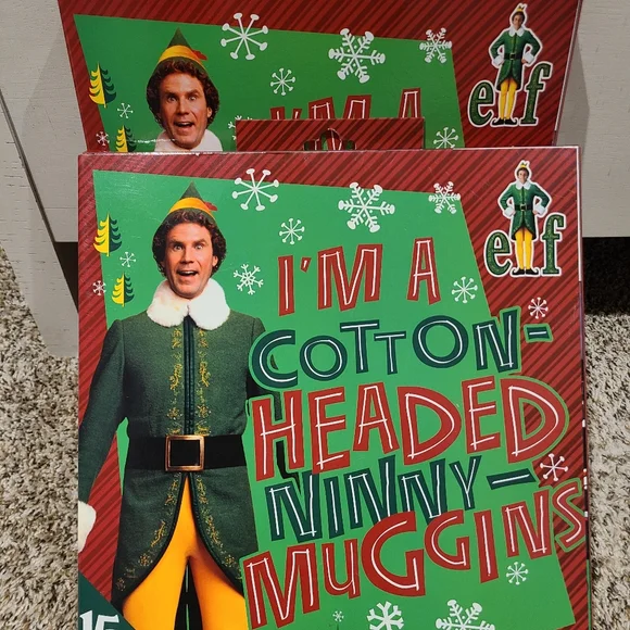 2 for $30 Men's ELF 15 Days of Socks Advent Calendar Christmas Size 6-12 NEW - Picture 3 of 6